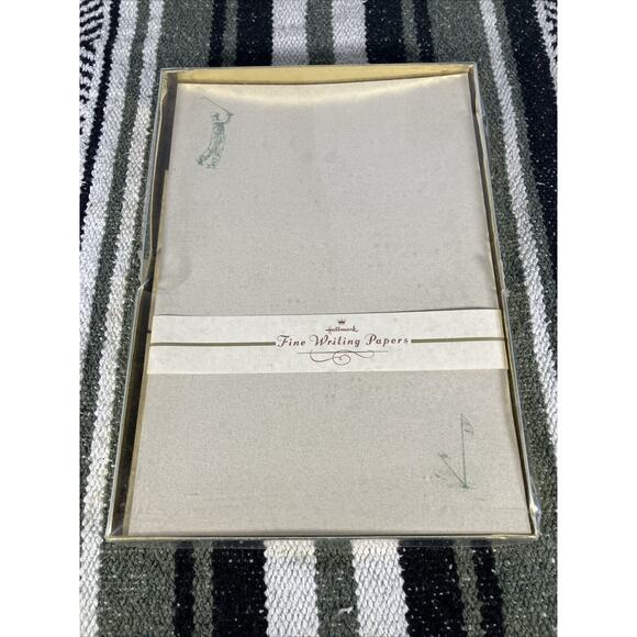 Vintage Golf Theme Hallmark Fine Writing Papers & matching Envelope Set - Picture 1 of 6